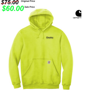 Plastics Unlimited Carhartt Men Midweight Hooded Sweatshirt-Brite Lime