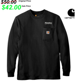 Plastics Unlimited Carhartt Men Workwear Pocket Long Sleeve T-Shirt-Black