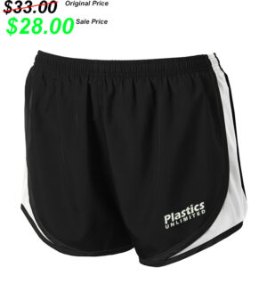 Plastics Unlimited Sport-Tek Ladies Cadence Short-Black/White