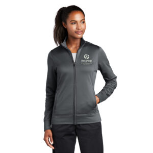 The GroupThe Group Sport Tek Ladies Sport Wick Fleece Full Zip Jacket-Dark Smoke Grey