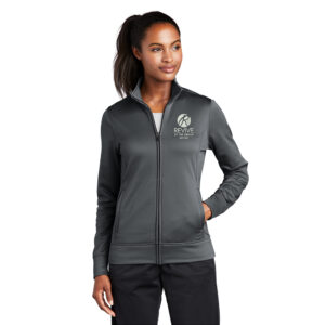 The GroupRevive Sport Tek Ladies Sport Wick Fleece Full Zip Jacket-Dark Smoke Grey