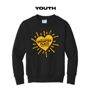 Team Kara Youth Fleece Crewneck Sweatshirt-Black