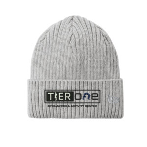 Tier One Gymnastics New Era Core Classic thick rib knit Cuff Beanie stocking cap-Heather Grey