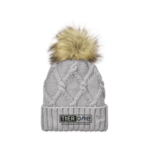 Tier One Gymnastics New Era Faux Fur Pom Beanie-heather Grey