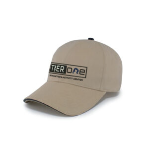 Tier One Gymnastics Port and Company Brushed Twill adjustable structured cap-Khaki