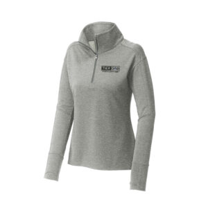 Tier One Gymnastics Sport-Tek  Ladies Sport-Wick  Flex Fleece 1/4-Zip-Light Grey heather