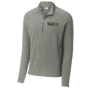 Tier One Gymnastics Sport-Tek Sport-Wick Men Flex Fleece 1/4-Zip-Light Heather Grey