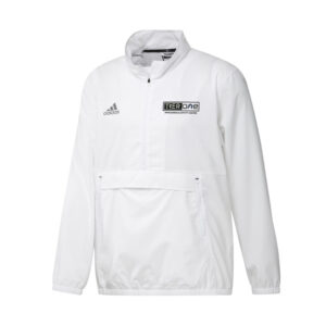 Tier One Gymnastics Adidas Stadium Men 1/4 zip woven pullover – White (M, XL, XXL, 3XL only)