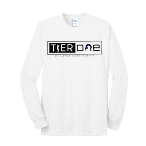 Tier One Gymnastics Unisex Cotton Long Sleeve Tee-White