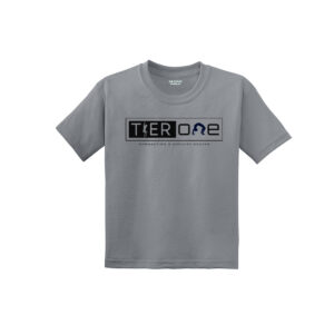 Tier One Gymnastics Youth Short Sleeve Tee-Gravel