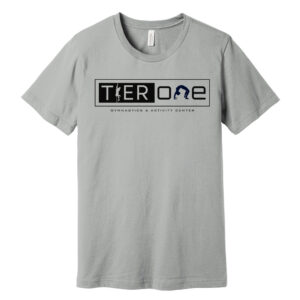 Tier One Gymnastics Bella and Canvas Unisex Jersey Short Sleeve Tee-Silver