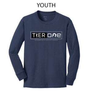 Tier One Gymnastics Youth Long Sleeve Tee-Navy