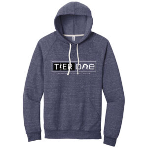 Tier One Gymnastics Unisex Jerzees Snow Heather French Terry Raglan Hoodie-Navy