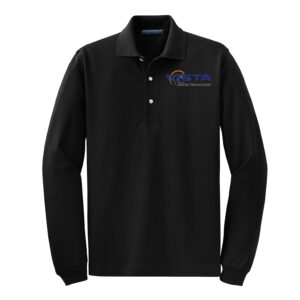 Vista Defense Technologies Port Authority Men’s Rapid Dry Long Sleeve Polo-Jet Black