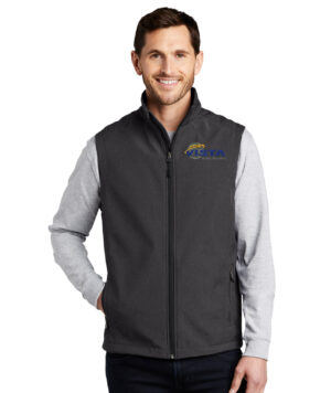 Vista Global Solutions Port Authority Men’s Core Soft Shell Vest-Black Charcoal Heather