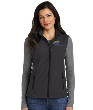 Vista Global Solutions Port Authority Ladies Core Soft Shell Vest-Black Charcoal Heather