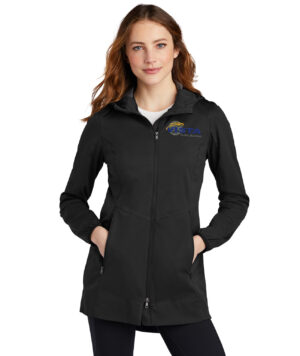 Vista Global Solutions Port Authority Ladies Active Hooded Soft Shell Jacket-Deep Black