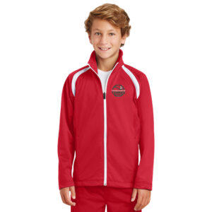 Boone Boys Tennis Sport-Tek Youth Tricot Track Jacket-Red/White