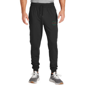 Boone Boys Tennis Sport-Tek men Sport-Wick Stretch Jogger-Black