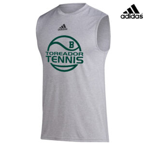 Boone Boys Tennis Adidas Badge of Sport (BOS) Pre Game Sleeveless Tee – Heather Grey (M-4XL)