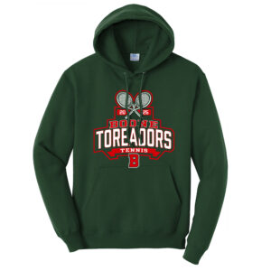 Boone Boys Tennis Unisex Fleece Hooded Sweatshirt-Dark Green