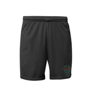 Boone Boys Tennis Men A4 7″ Flatback Mesh shorts  with side pockets-Black