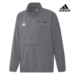 Boone Girls Tennis Adidas Stadium 1/4 zip woven pullover – Team Grey Four