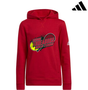 Boone Girls Tennis Adidas Youth Fleece Hooded Sweatshirt- Power Red