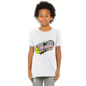 Boone Girls Tennis Youth Premium Short Sleeve Tee-White