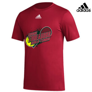 Boone Girls Tennis Adidas Badge of Sport (BOS) Pre Game Tee – Power Red