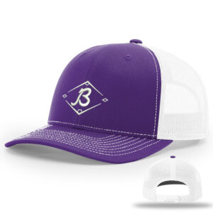 Baldwin Baseball Richardson Pro Crown Mesh Back Adjustable back cap Split-Purple /White