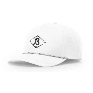 Baldwin Baseball Richardson Laser PERF Performance Rope Cap-White/White/Black