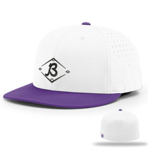 Baldwin Baseball Richardson Pro Lite FlexFit Cap combo color-White/Purple