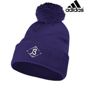 Baldwin Baseball  Adidas Solid Cuffed Pom Beanie Stocking Cap – Team PURPLE