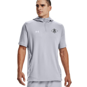 Baldwin Baseball Under Armour Men’s UA Command Short Sleeve Hoodie-Mod Grey