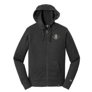 Baldwin Baseball New Era Men French Terry Full-Zip Hoodie-Black