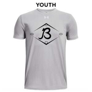 Baldwin Baseball Under Armour short sleeve YOUTH Team Tech Tee-Mod Grey