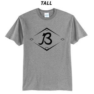 Baldwin Baseball Tall Short Sleeve Tee-Grey