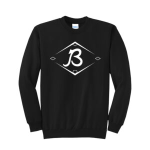 Baldwin Baseball Unisex Core Fleece Crewneck Sweatshirt-Black