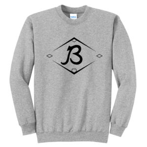 Baldwin Baseball Unisex Core Fleece Crewneck Sweatshirt-Athletic Heather