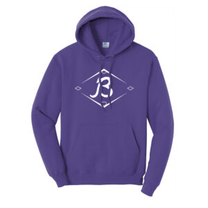 Baldwin Baseball Unisex Fleece Hooded Sweatshirt-Purple