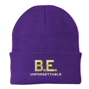 Everson Knit Cap with cuff-Athletic Purple 3D Puff