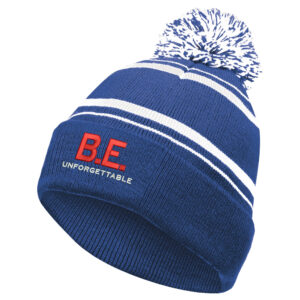 Everson Homecoming Beanie-Royal/White 3D Puff