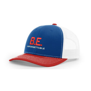 Everson Richardson Pro Crown Mesh Back Adjustable back cap- Tri Color Royal/White/Red 3D Puff