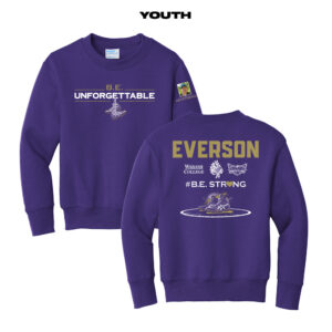 Everson Youth Fleece Crewneck Sweasthirt-Purple