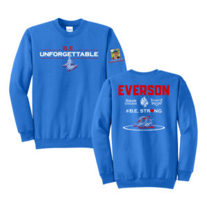 Everson Unisex Fleece Crewneck Sweatshirt-Royal