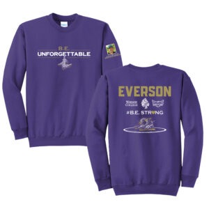 Everson Unisex Fleece Crewneck Sweatshirt-Purple