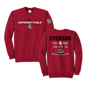 Everson Unisex Fleece Crewneck Sweatshirt-Red