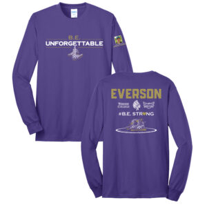 Everson Unisex Cotton Long Sleeve Tee-Purple