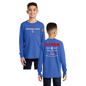 Everson Youth Cotton Long Sleeve Tee-Royal